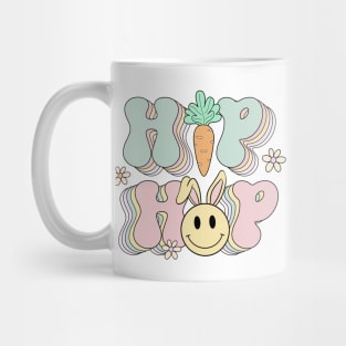 Hip Hop Groovy Easter 2024 Bunny Ears Retro Vintage Mug